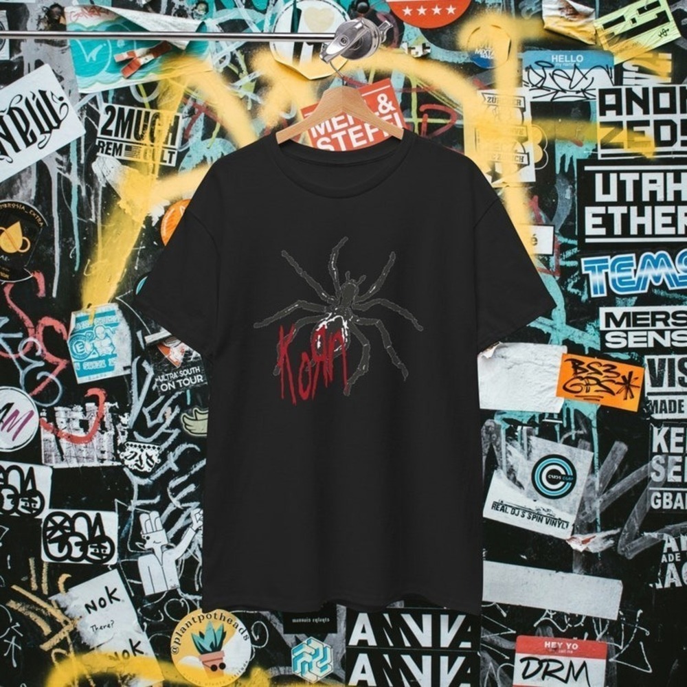 Korn Retro Style Baggy Streetwear Boxy Fit Grunge Punk Rock Metal Band Shirt